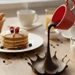 كوب قهوة في الهواء