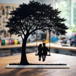 Spring Swing – Couple Silhouette تأرجح