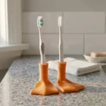 حامل فرشاة أسنان بتصميم أرجل بطة